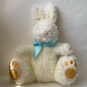 FAO Schwarz Plush Bunny Easter Spring Blue Bow